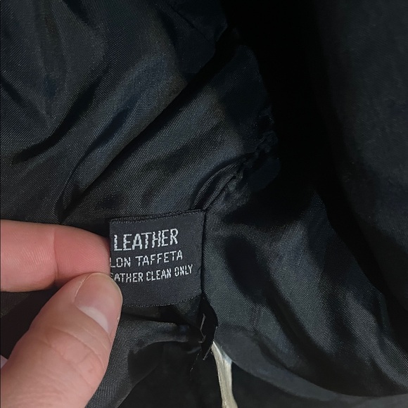 Women's Vintage Black Leather Fringe Jacket with Belt - Picture 4 of 9